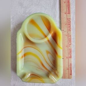 Vidrio Products Corp. Coaster/ash tray 6" x 3 7/8"..EUC